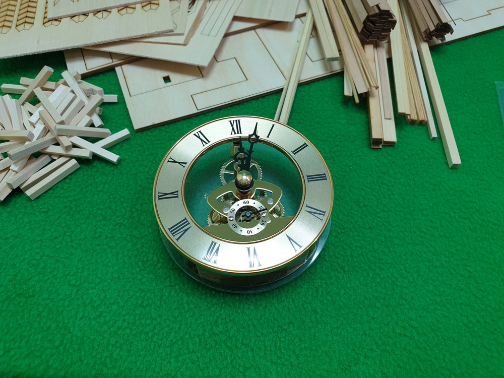 7007 часы деревянные "Башня Времени" сборная модель СВ Модель