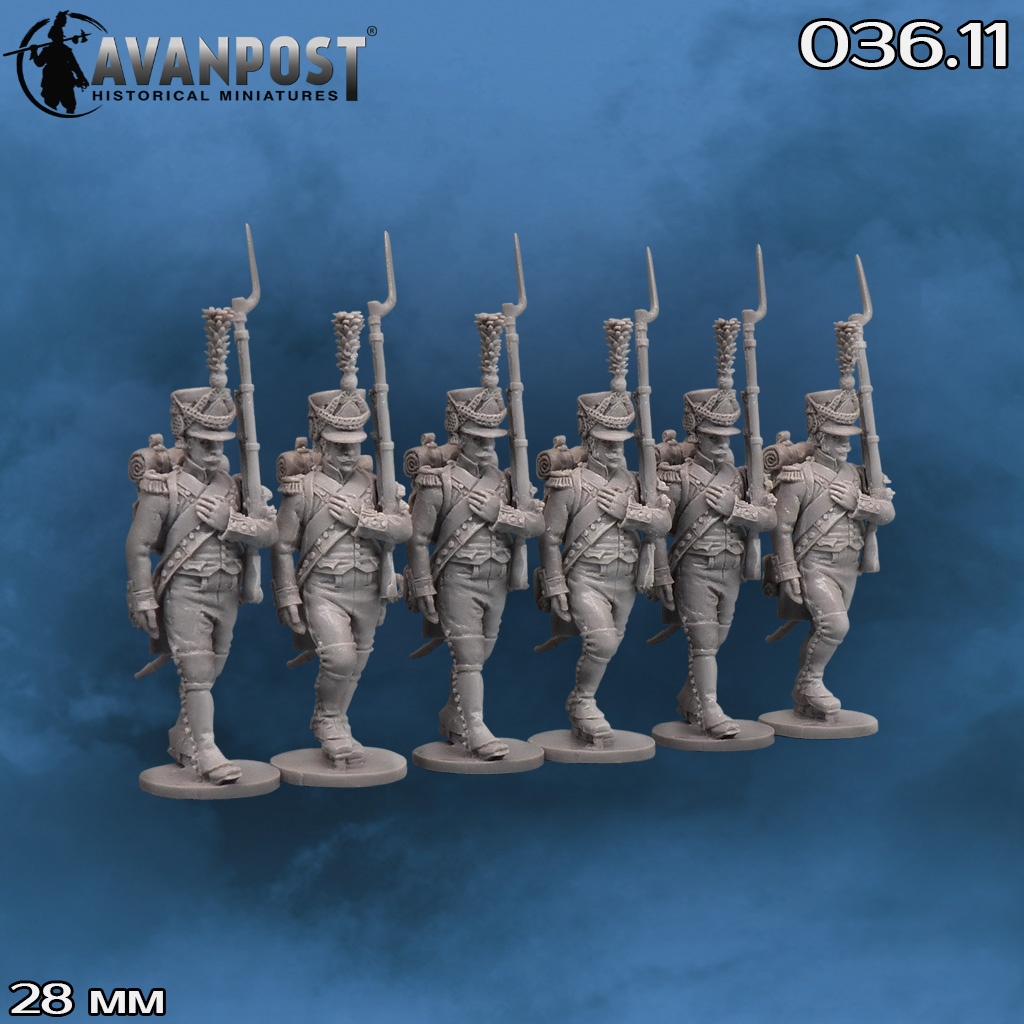 036.11АП Фигуры Французская линейная пехота: гренадерская рота Аванпост