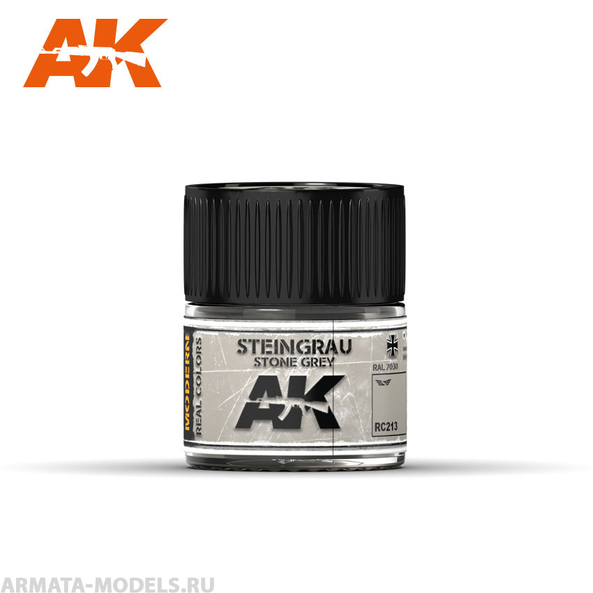 RC213 Краска Real Colors Steingrau-Stone Grey RAL 7030 10ml