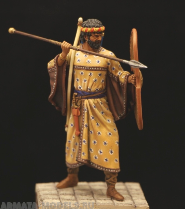 CHM-75028. Персидский воин отряда Бессмертных, 6-5 века до н.э. 75 мм. Материал - смола. Chronos Miniatures