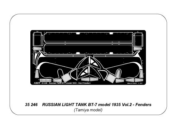 ABR-35-246  Дополнения для  BT-7 vol.2-Fenders для Tamiya 1/35