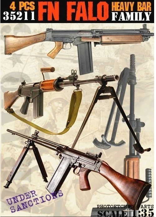 B6-35211 Миниатюра с фототравлением FN-FALO Heavy Barrel Family Bravo6