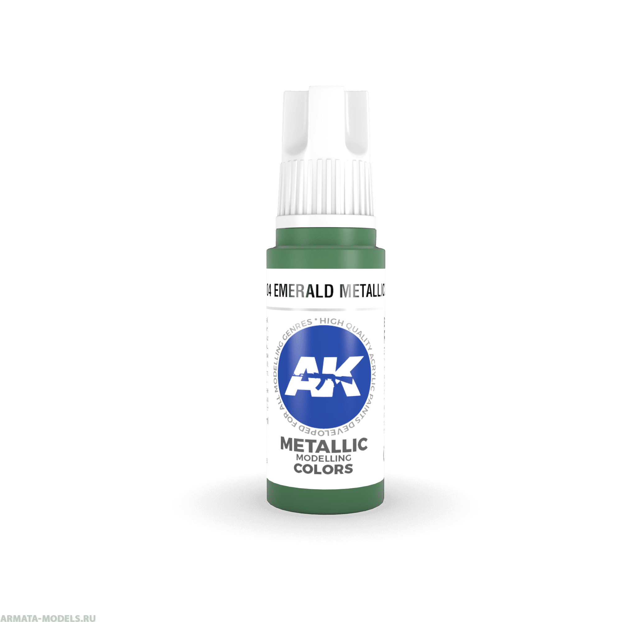 AK11204 Краска акриловая Emerald Metallic Green 17ml