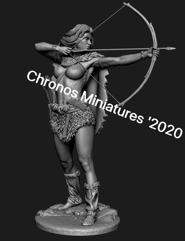 CHM-54223(М). Миры Фэнтези: Венера палеолита. 54 мм. Материал - белый металл. Chronos Miniatures