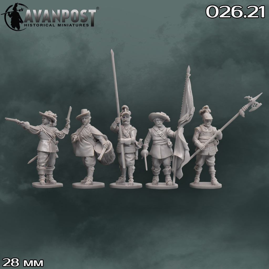 026.21АП Фигуры Пехотная командная группа, XVII в Аванпост