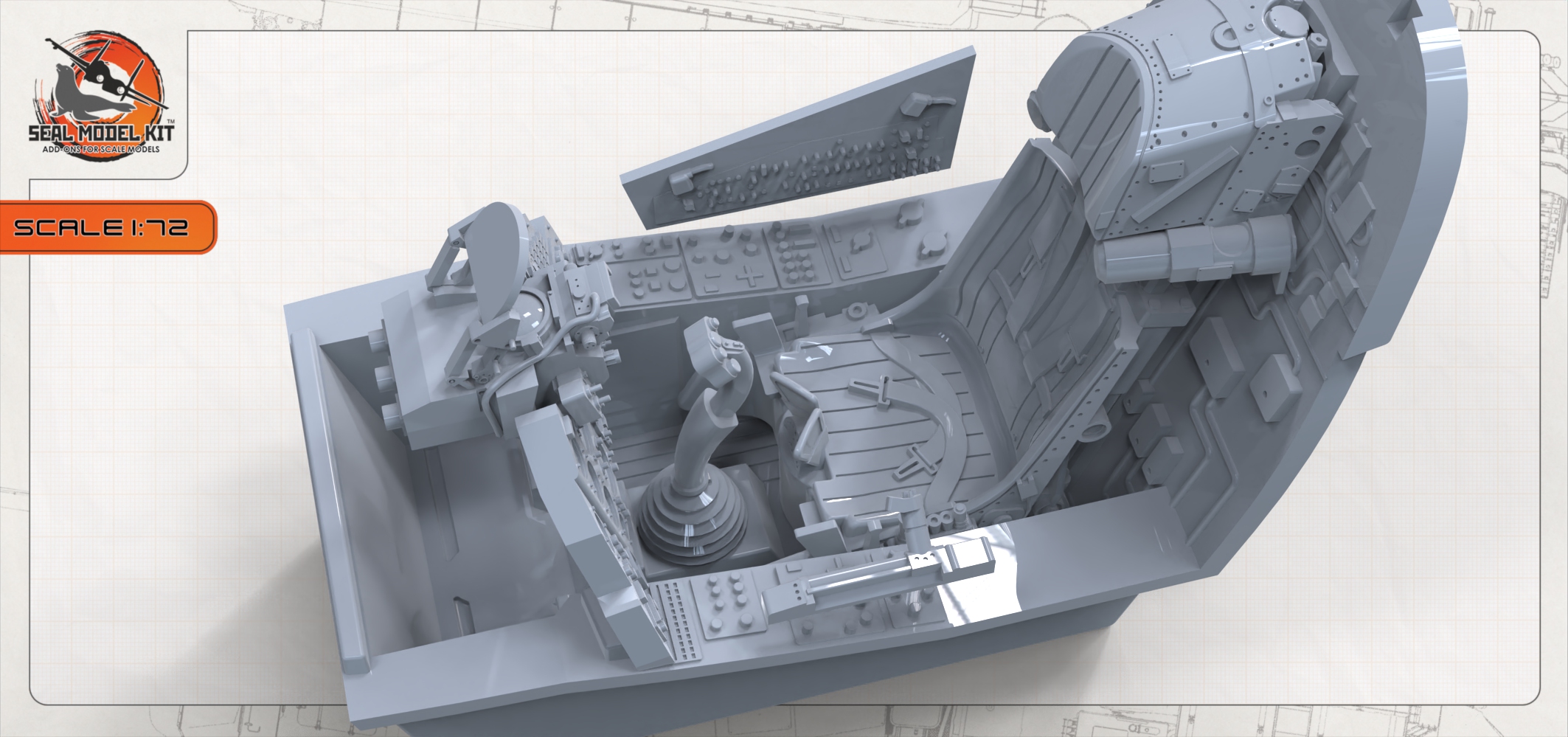 smk72069 Кабина Су-25 серийный (Не для свободной продажи) Seal Model Kit
