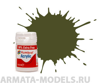 AB0155EP Краска акриловая 155 Olive Drab Matt - 14 Acrylic Paint - Plus 30%