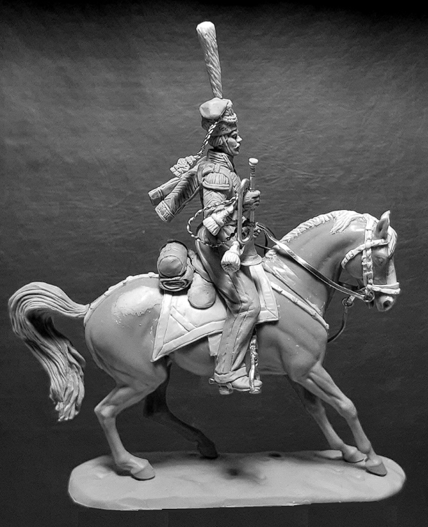 CHM-54365. Трубач Лейб-Гвардии Черноморской казачьей сотни, Россия 1812-14 гг. 54 мм. Материал - смола. Chronos Miniatures