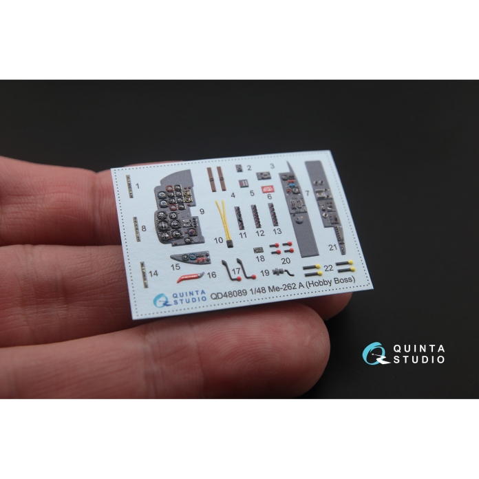 QD48089 3D Декаль интерьера кабины Me-262A (для модели HobbyBoss)