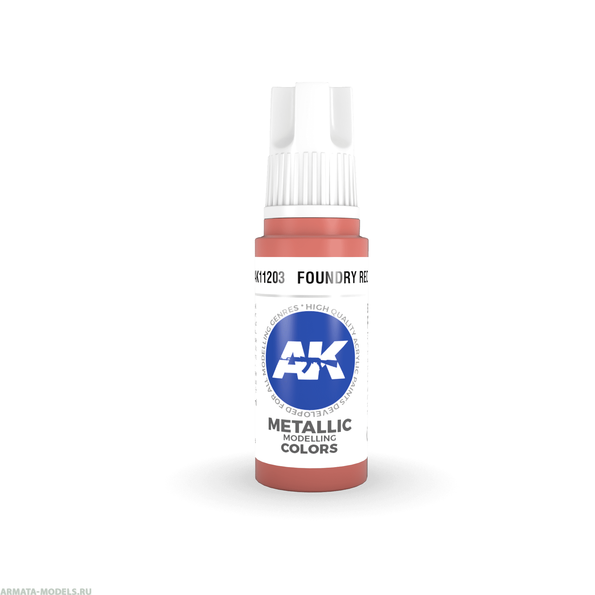 AK11203 Краска акриловая Foundry Red 17ml