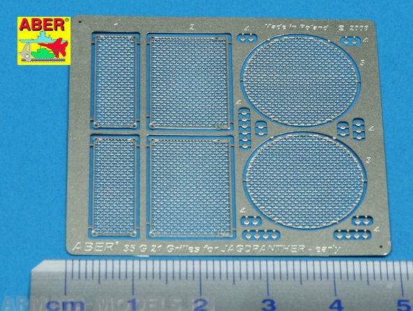ABR-35-G21  Дополнения для  Grilles for Jagdpanther Ausf.G1 early  для New Dragon 1/35