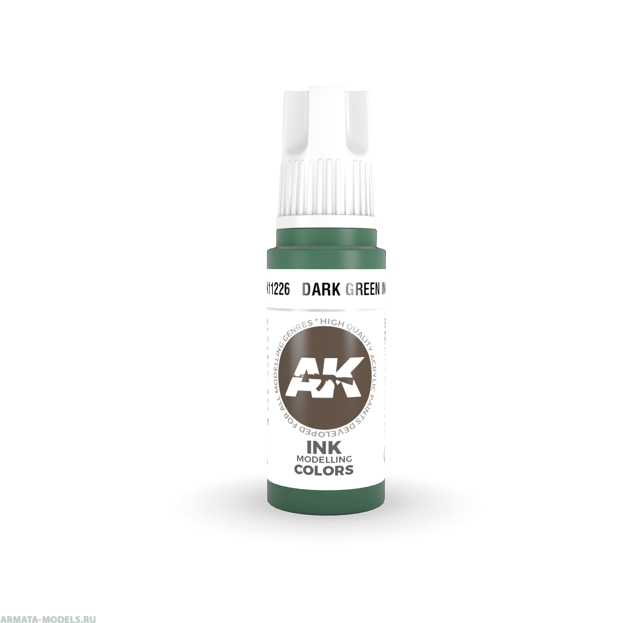 AK11226 Краска акриловая Dark Green INK 17ml