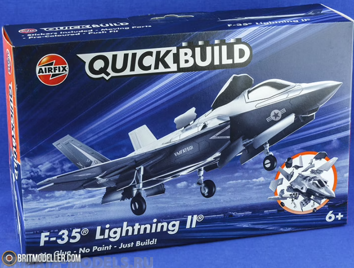 J6040 Сборная модель-конструктор  QUICKBUILD F-35B Lightning II Airfix