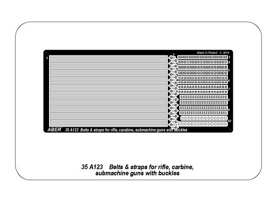 ABR-35-A123  Дополнения для  Belts & straps for rifle, carbine, submachine guns with buckles универсальный набор 1/35