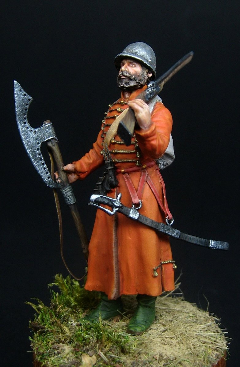 CHM-54102(M). Стрелец, Россия 1670-80 гг. 54 мм. Материал – белый металл Chronos Miniatures