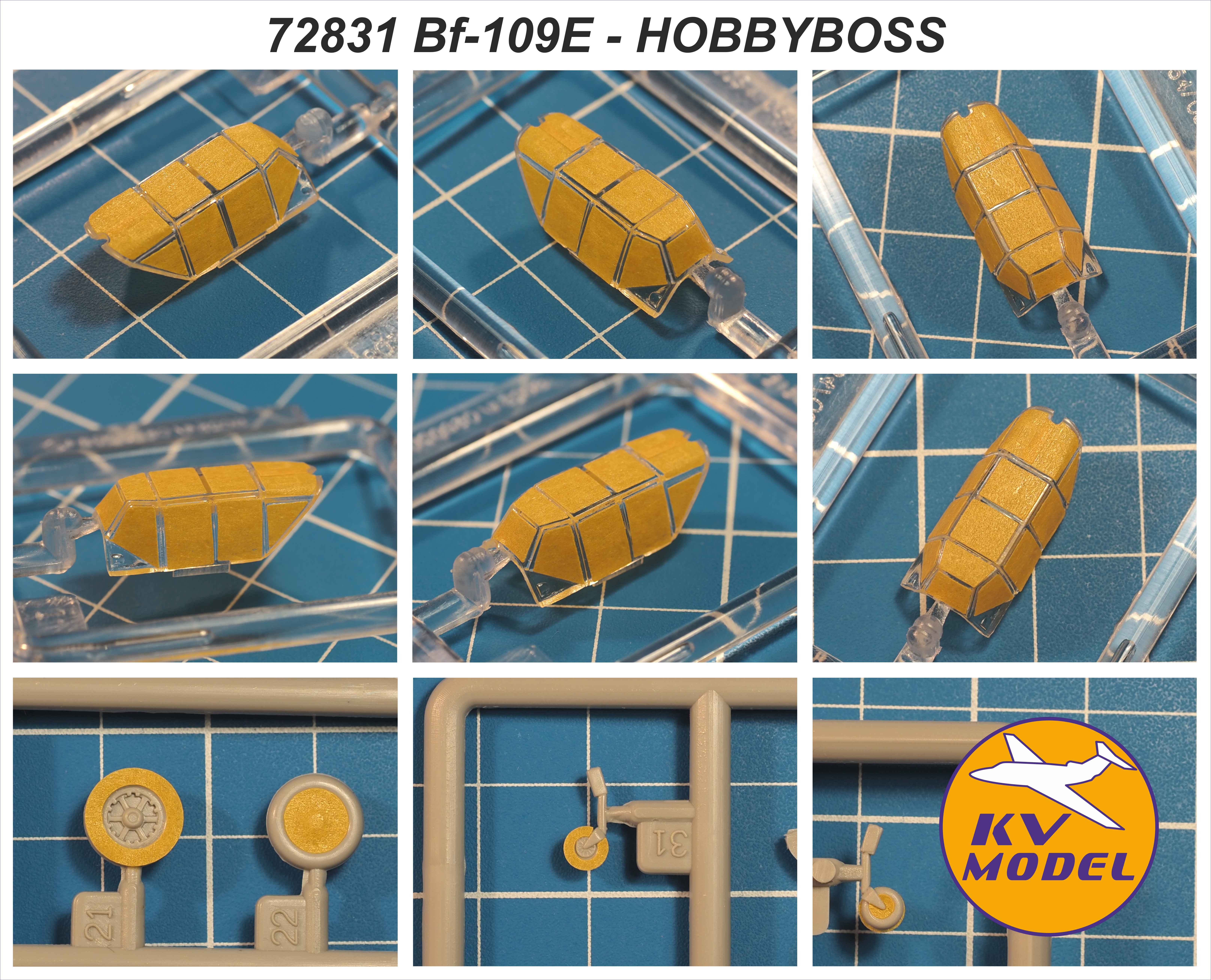 72831KV Окрасочная маска Bf-109E-4/7 / Bf109E-3 (Hobby Boss #80254, #80261, #80253) + маски на диски и колеса