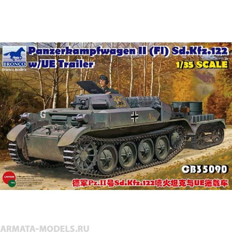 CB35090 Танк PzKpfw.II(F) Sd.Kfz.122 w/UE Trailer (Bronco Models) 1/35 Bronco Models