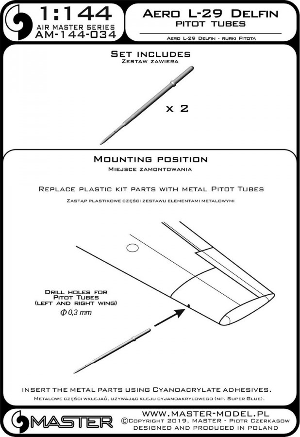 AM-144-034 Aero L-29 Delfin - Трубки Пито