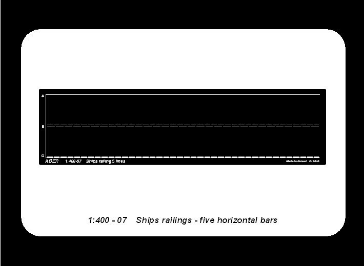 ABR-1:400-–-07  Дополнения для  Ships railing 5 lines для  1/400