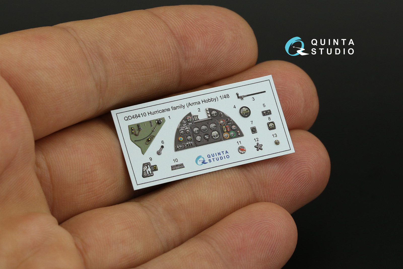 QD48410 3D Декаль интерьера кабины семейства Hurricane (Arma Hobby)