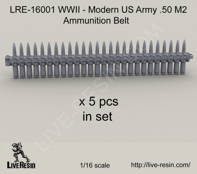 LRE16001 WWII - Modern US Army .50 M2 Ammunition Belt 