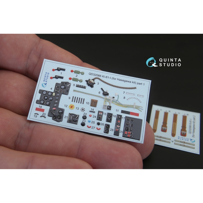QD32066 3D Декаль интерьера кабины Ki-61-I (для модели Hasegawa)