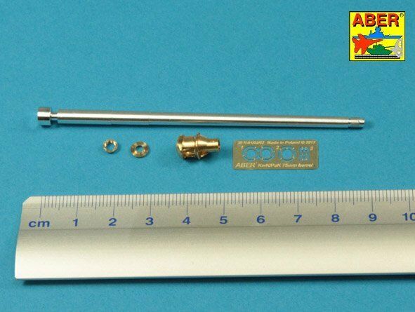 ABR35L47n Точеный ствол Germ.75mm barrel for KwK40L/48 with middle model muzzle brake for Pz.Kpfw.VI, Ausf.H late-Ausf.J early