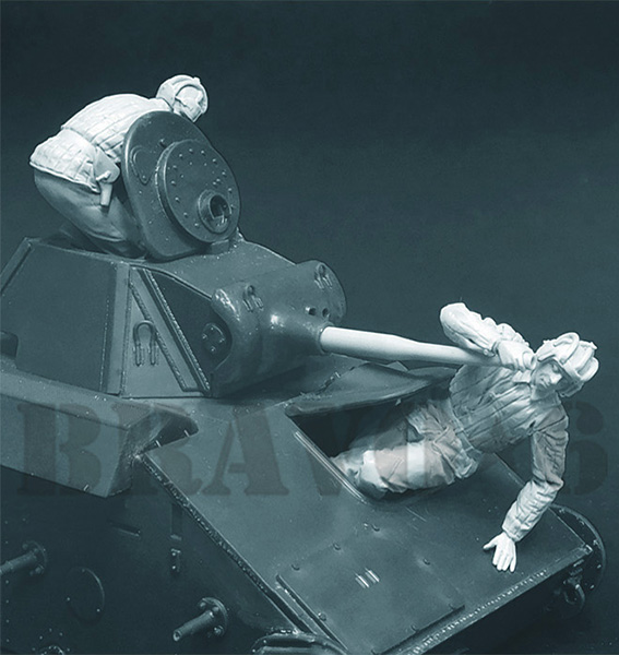 B6-35141 Миниатюра Экипаж Т-70 "По коням!" Bravo6