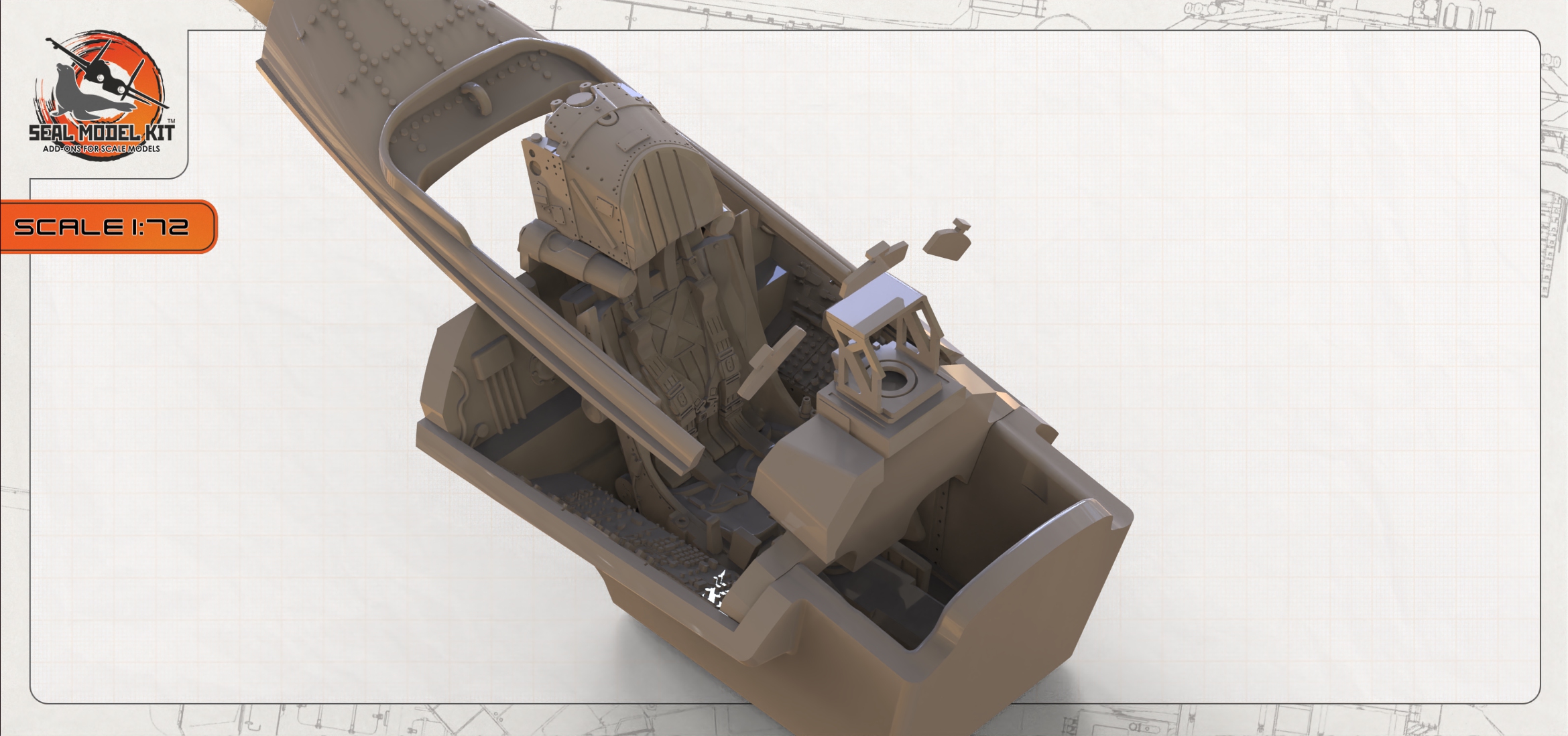 smk72059 Кабина Су-33 для Звезды (Не для свободной продажи) Seal Model Kit