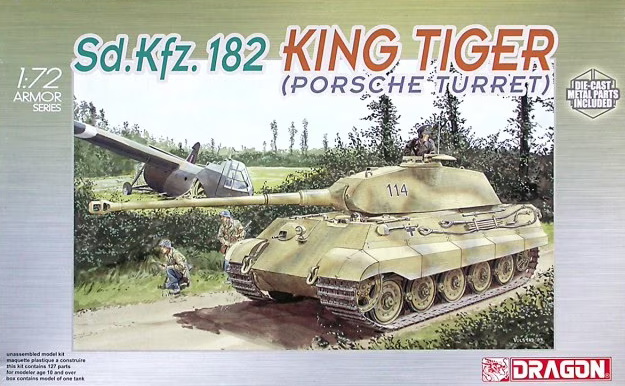 7231Д Sd.Kfz. 182 KINGTIGER PORSCHE TURRET Dragon