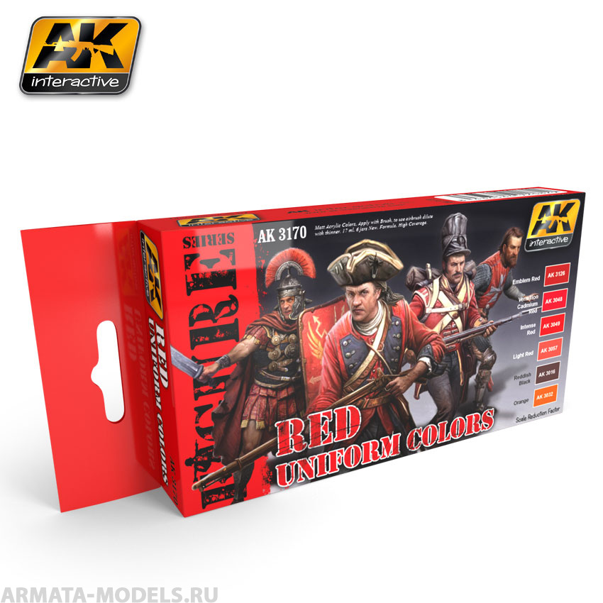AK3170 Набор акриловых красок RED UNIFORM COLORS