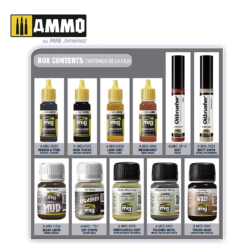 AMIG7808 Ammo Mig Подарочный набор TRACKS & WHEELS. SUPER PACK