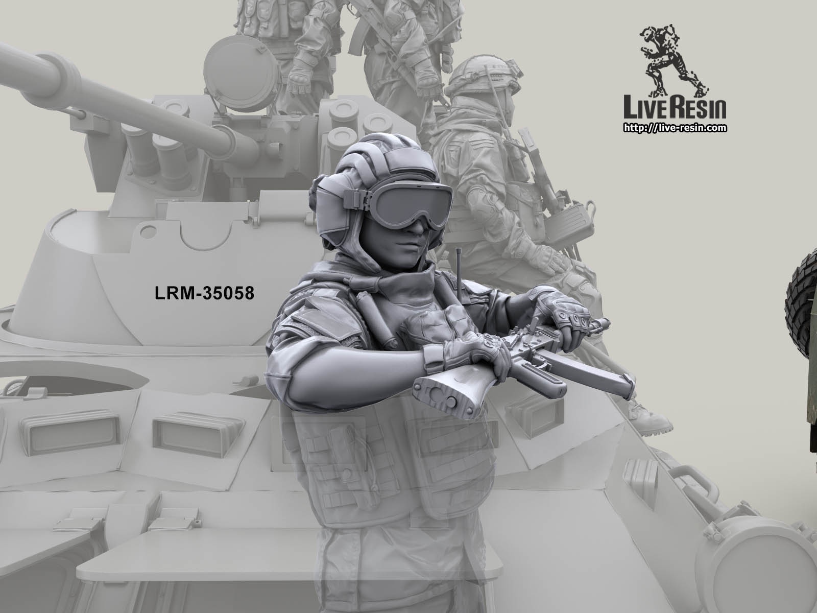 LRM35058 Современный солдат Российской Армии - Водитель/Командир БТР. Водитель автотехники в шлемофоне -1