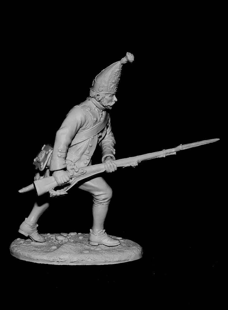 CHM-54128. Рядовой гренадерских полков в Итальянском походе Суворова, Россия 1799 г. 54 мм. Материал - смола. Chronos Miniatures