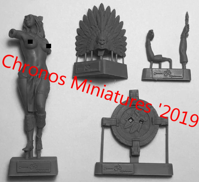 CHM-75034. Миры Фэнтези: Жрица. 75 мм. Материал - смола. Chronos Miniatures
