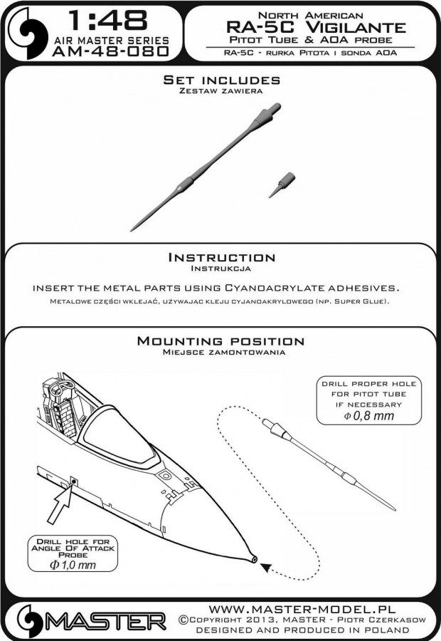 AM-48-080 ПВД и датчик угла атаки для самолета RA-5C Vigilante