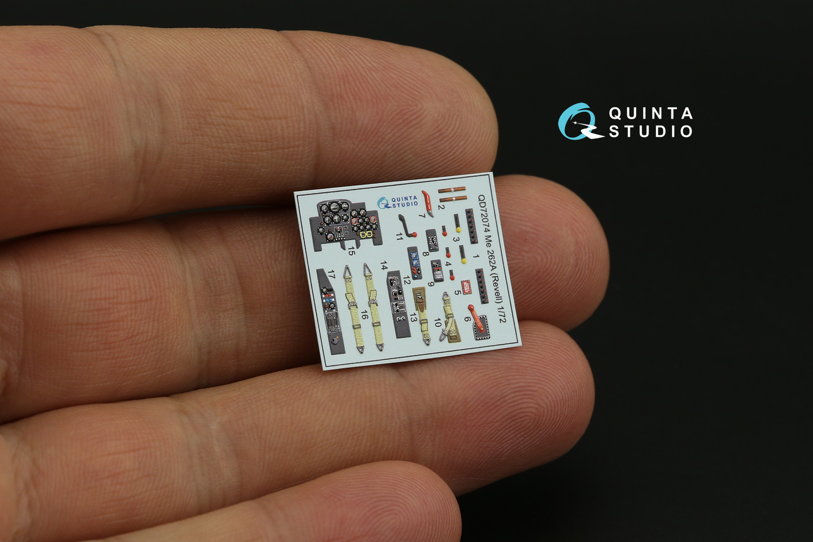 QD72074 3D Декаль интерьера кабины Me-262A (Revell)