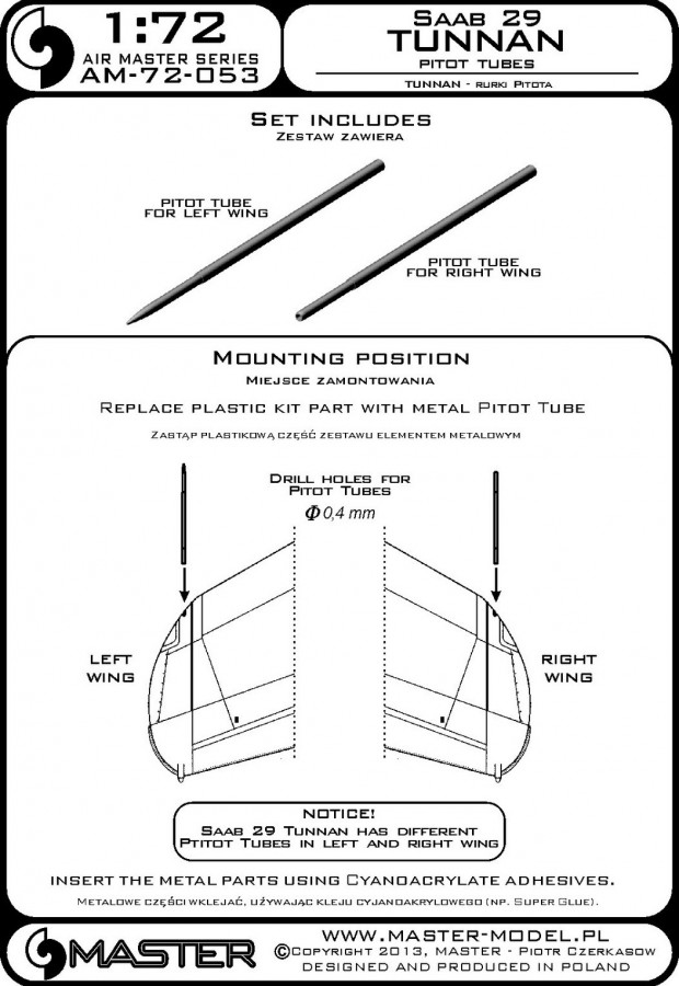 AM-72-053 ПВД для самолета SAAB 29 Tunnan