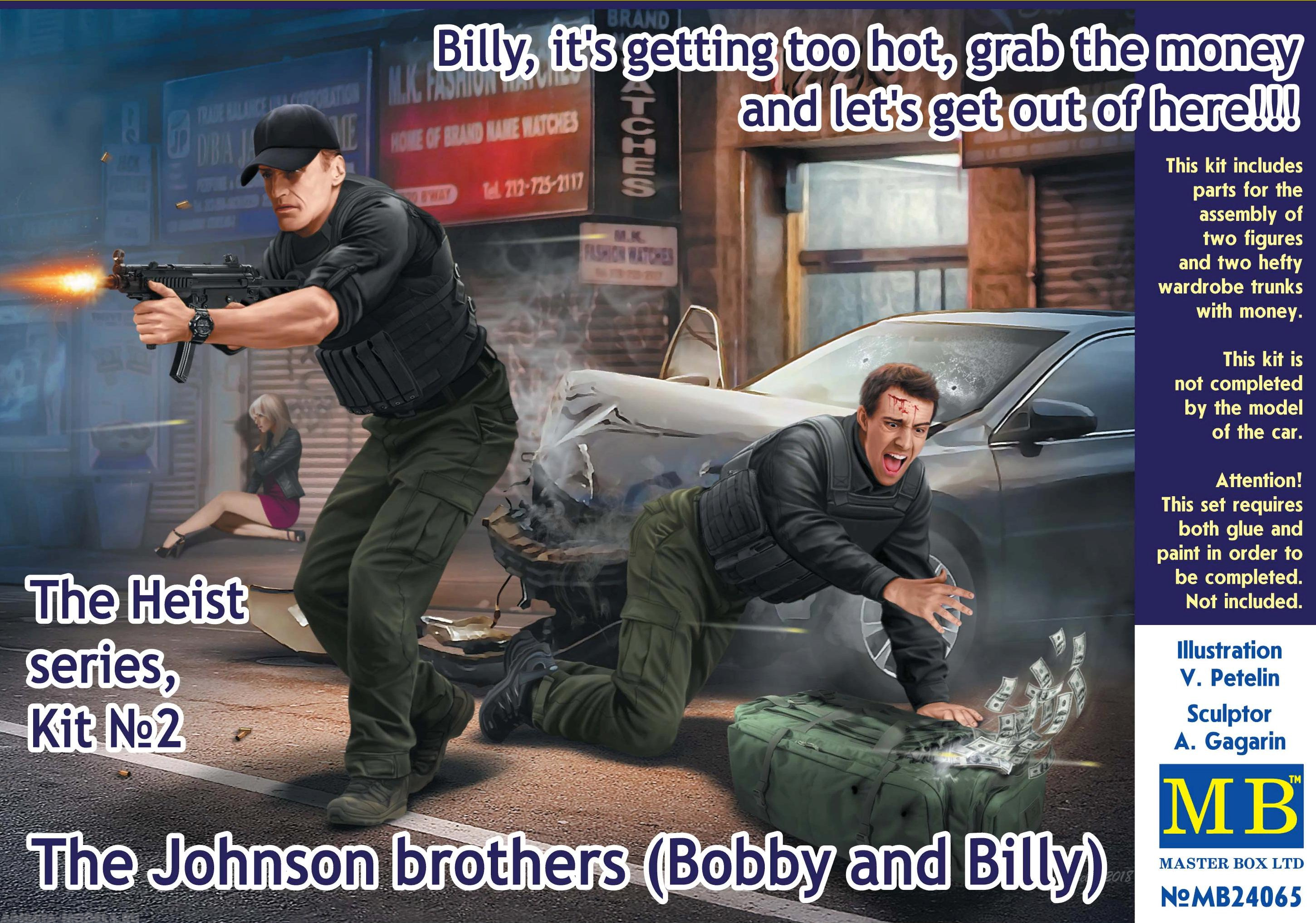 MB24065 Фигуры, Серия Ограбление, набор № 2. Братья Джонсон (Бобби и Билли Master Box (MB)