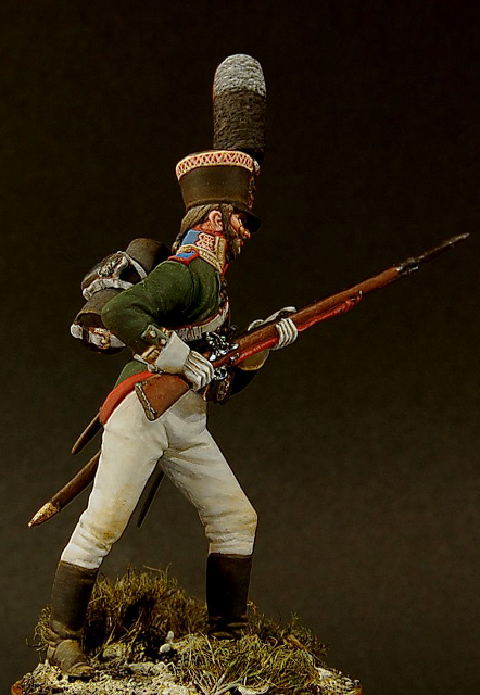 CHM-54095. Унтер-офицер пехотных полков, Россия 1805 г. Материал - смола. Chronos Miniatures