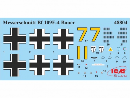 48804 Bf 109F-4 с персоналом ВВС Германии ICM