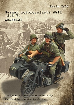 ARM35131 Немецкие мотоциклисты, ВОВ, (Набор V)