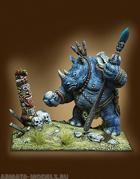 СM-A01 Декоративная фигурка из смолы ;Маори Риноt; (Maori Rhino)