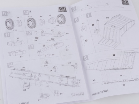 1286AVD Сборная модель Magirus-290D26K самосвал AVD Models