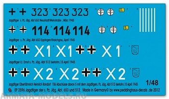 2596PED Декаль Jagdtiger der s.Pz. Jag Abt. 653 und 512