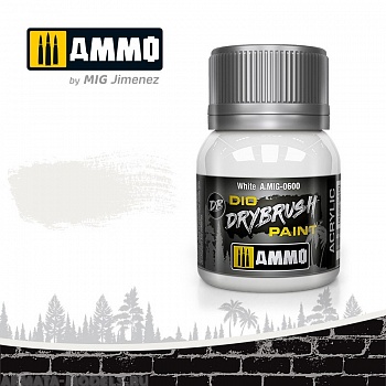 AMIG0600 Ammo Mig Краска акриловая DRYBRUSH  White