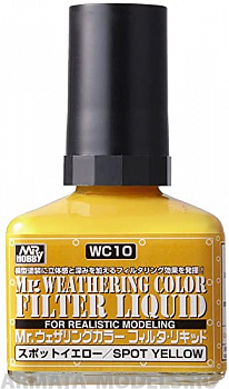 WC10  краска 40мл MR.WEATHERING COLOR WC10 LIQUID SPOT YELLOW