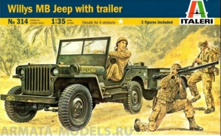314ИТ Автомобиль Willys MB Jeep Italeri