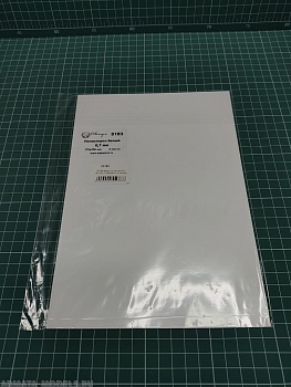 C5183 Белый полистирол 0,7 мм, лист 175х250 мм, 2 шт/упак