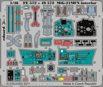 FE572ED MiG-21MFN interior S.A. 1/48